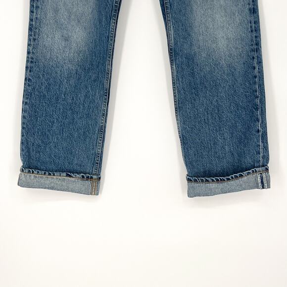 RE/DONE Originals 90s Relaxed Straight Jeans Medium Speckle Women’s Size 26 USA - Picture 4 of 8